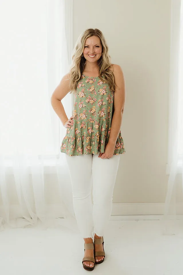 Peplum Floral Tank