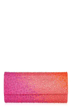Perry Crystal Caviar Clutch