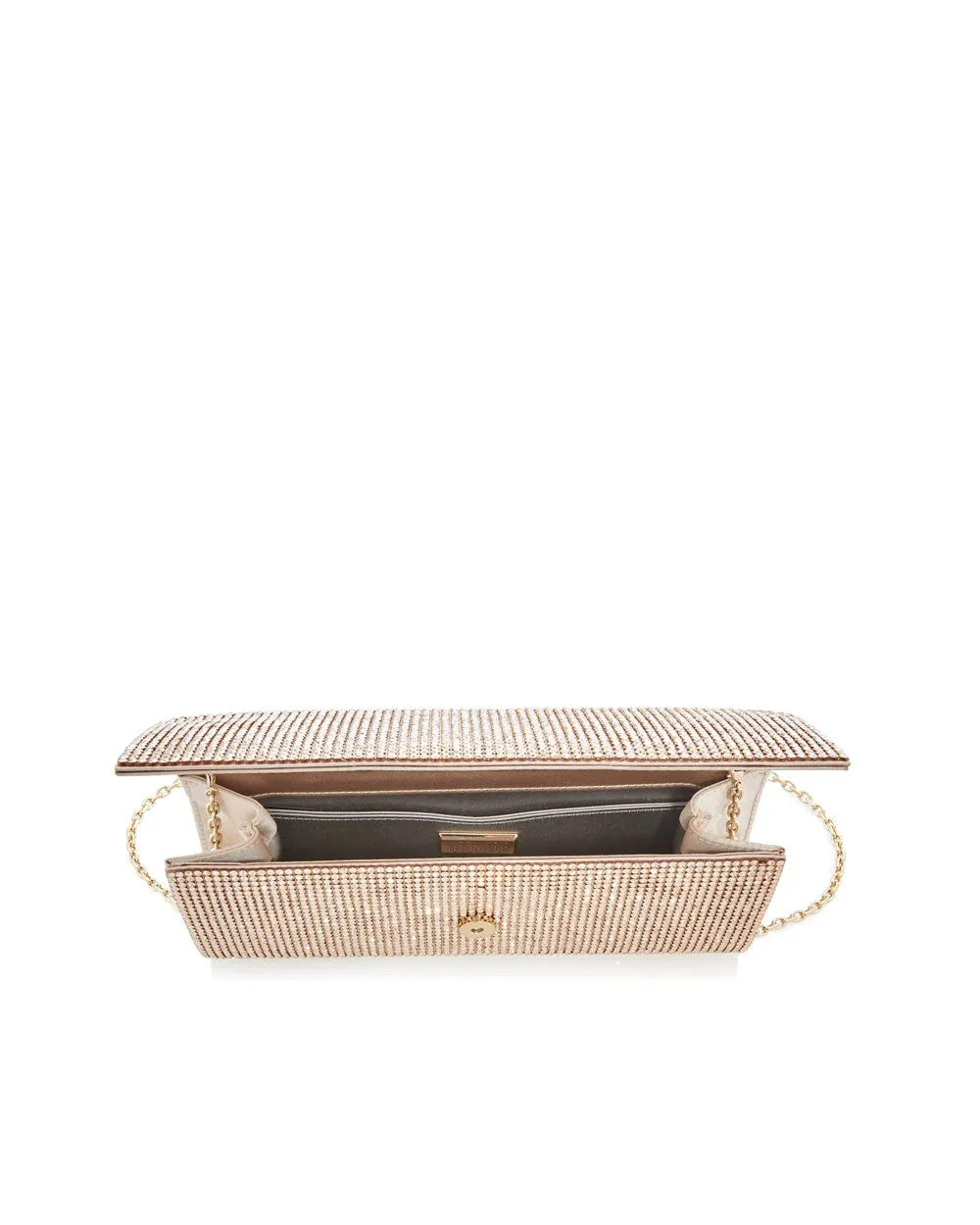 Perry Crystal Clutch in Champagne