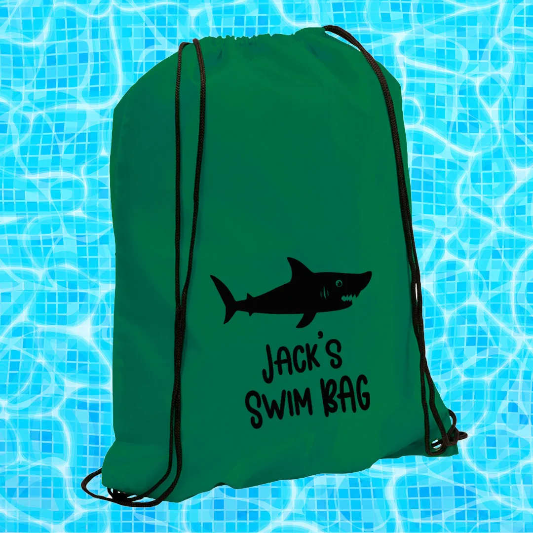 Personalised Children's Aquatic Drawstring Swim Bag