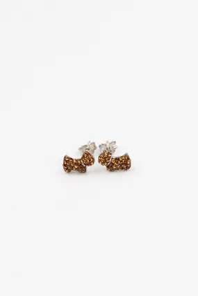 Pet Dog Crystal Pave Silver Stud Earring
