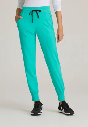 Petite Eden 5-Pocket Mid-Rise Jogger Scrub Pant