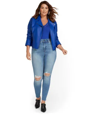 Petite Mya Curvy Ultra High-Waisted Super-Skinny Boost Jeans - Lindsay Wash