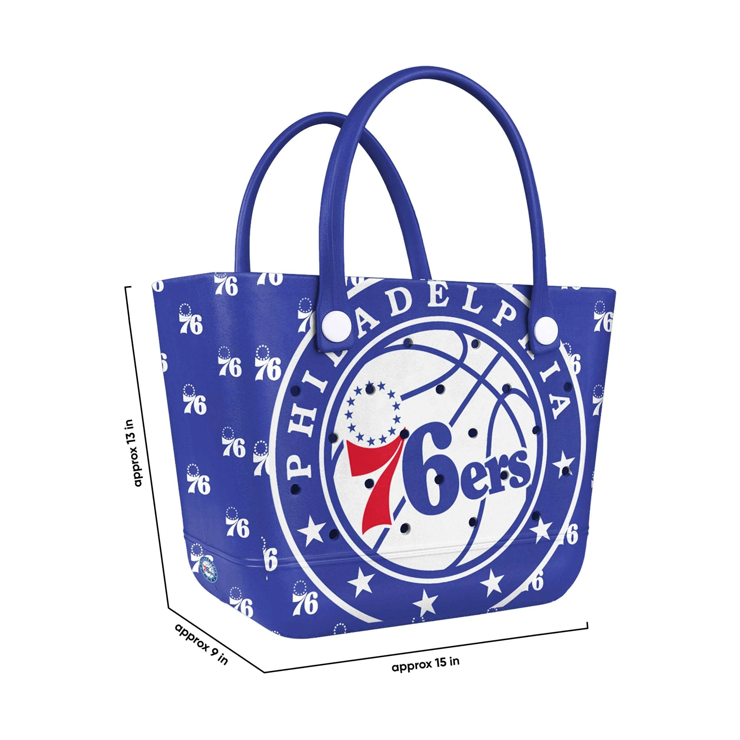 Philadelphia 76ers Big Logo Mini Print Tailgate Tote Bag (PREORDER - SHIPS LATE JANUARY)