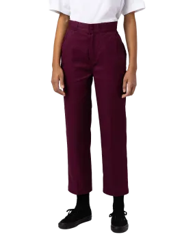 Phoenix Cropped Trousers in Grape Wine