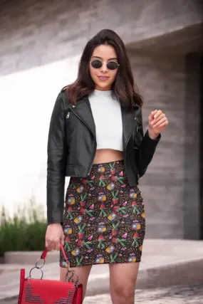 Photography Pattern Pencil Skirt