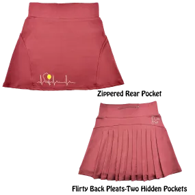 Pickleball Heartbeat EKG | Women's Flirty Pickleball Skort