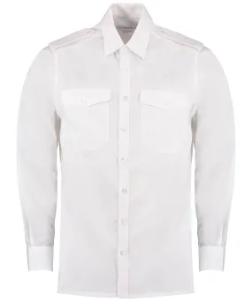 Pilot shirt long sleeved | White
