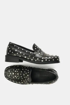 Pim studs loafers - black