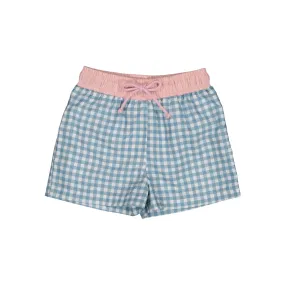 Pink and Blue Gingham Trunks