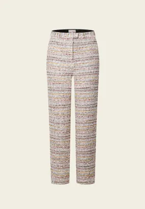 Pink Tweed Straight-leg Pants