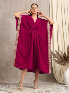 Pink Velvet Lace Kaftan