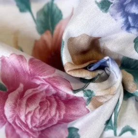 Pink/Green |  Rose Garden Jersey Polyester Print Knit Fabric - SKU 5947 #U3