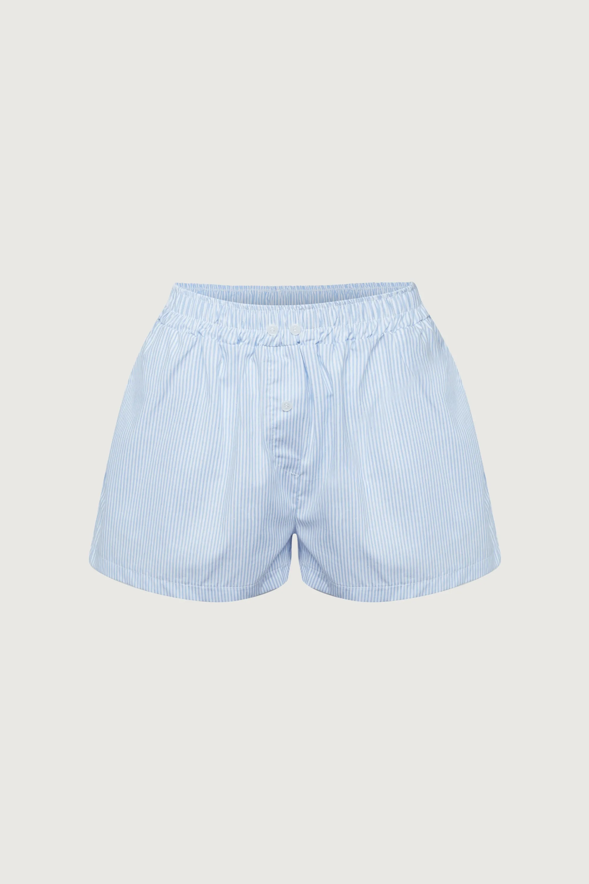PINSTRIPE BOXER SHORT WITH BUTTONS