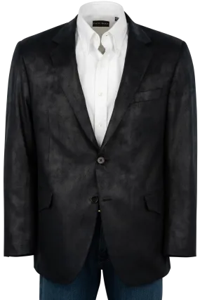 Pinto Ranch Black Leather Micro Fiber Sport Coat