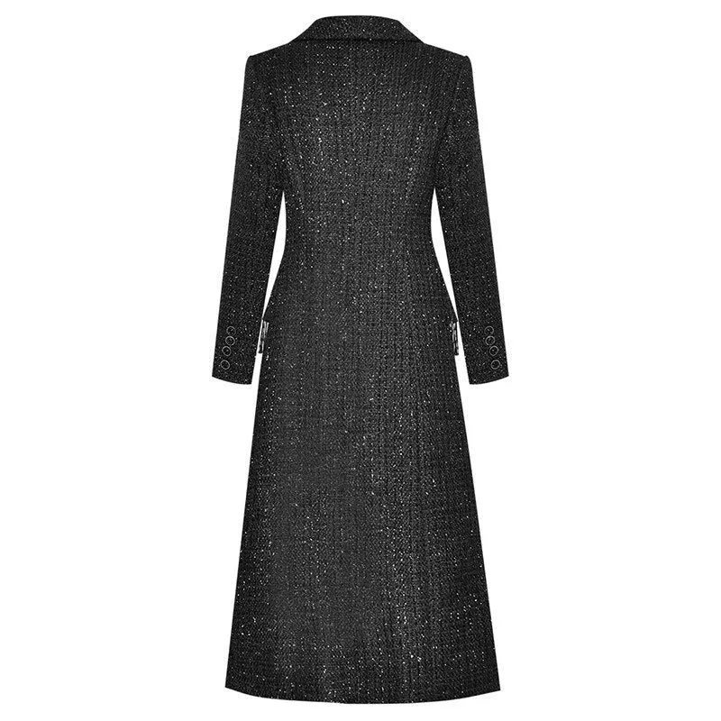 Pippa Overcoat Autumn Women Single-breasted Long sleeve Beaded Overcoat