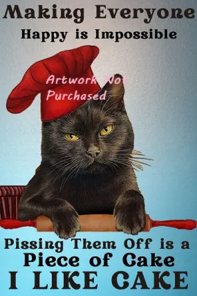 Pissing People Off is Like Cake - I Like Cake Digital Poster or Canvas Print Art
