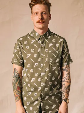 Pizza Slayer Button-Up