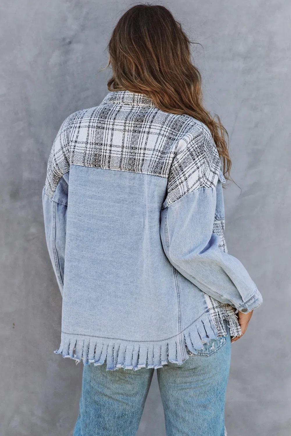 Plaid and Denim Jacket