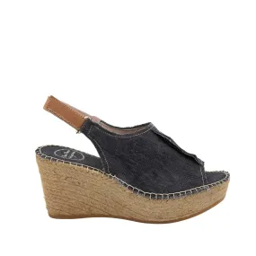 Plain Canvas Wedge Espadrille for Women - Lugano