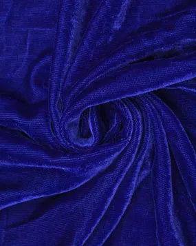 Plain Dark Blue Polyester Velvet Fabric
