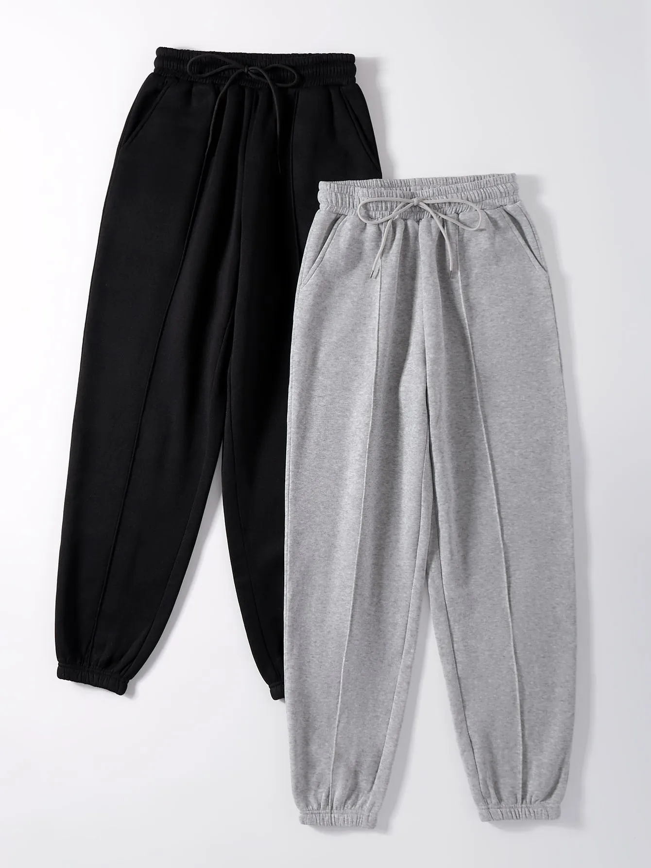 Plain Knot High Waist Long Women Sweatpants
