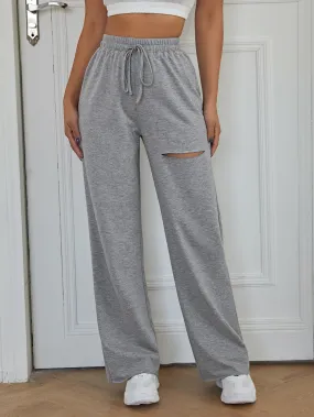 Plain Knot Natural Long Women Sweatpants