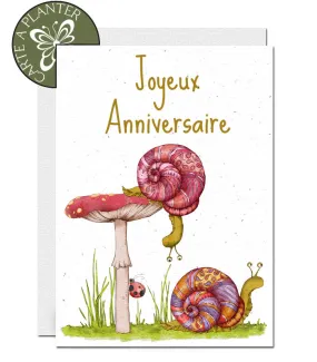 Plantable Birthday Card - Snails