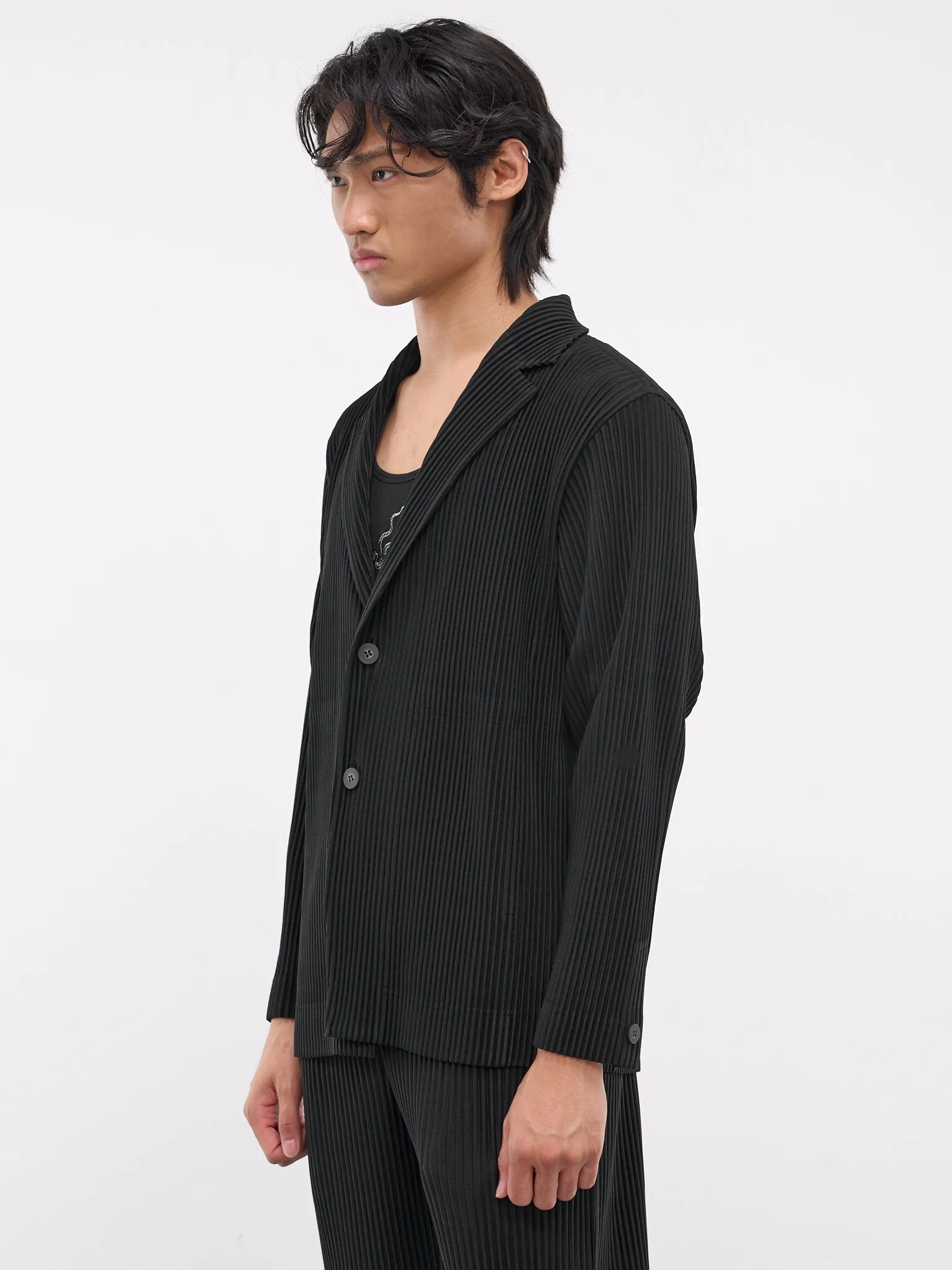 Pleated Blazer (HP48JD401-15-BLACK)