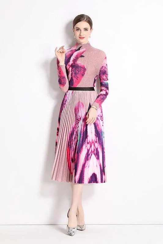 Pleated Two-Piece Maxi Skirts