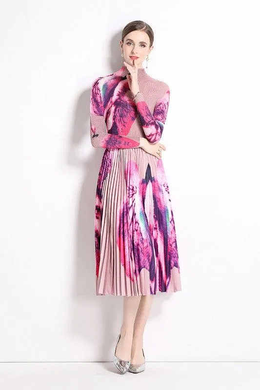 Pleated Two-Piece Maxi Skirts