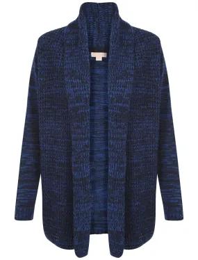 Plum Tree Oak Cardigan in Navy Blue & Turkish Sea