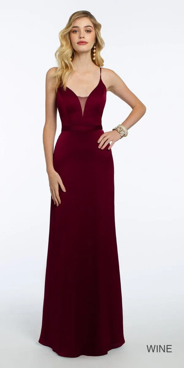 Plunge Crepe X-Back Dress - Missy