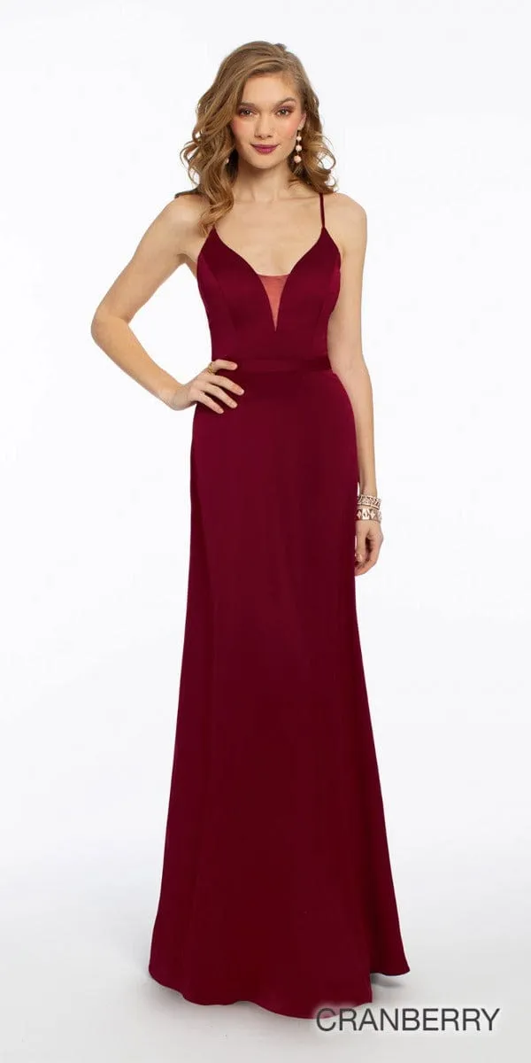 Plunge Crepe X-Back Dress - Missy