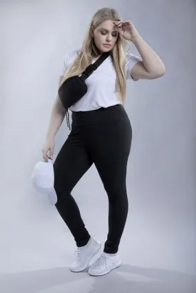 Plus Cotton Leggings with Pockets