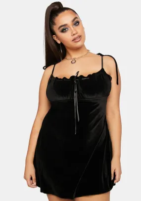 Plus Even After You're Gone Velvet Dress