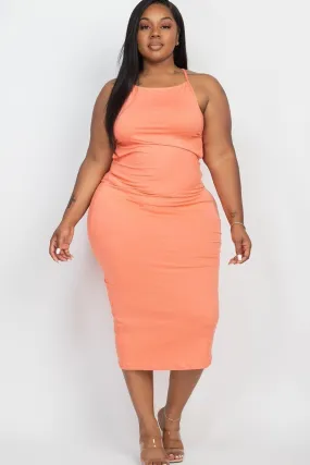 Plus Open Back Criscross Maxi
