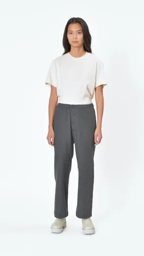 Pluto Wool Pants in Grey Melange
