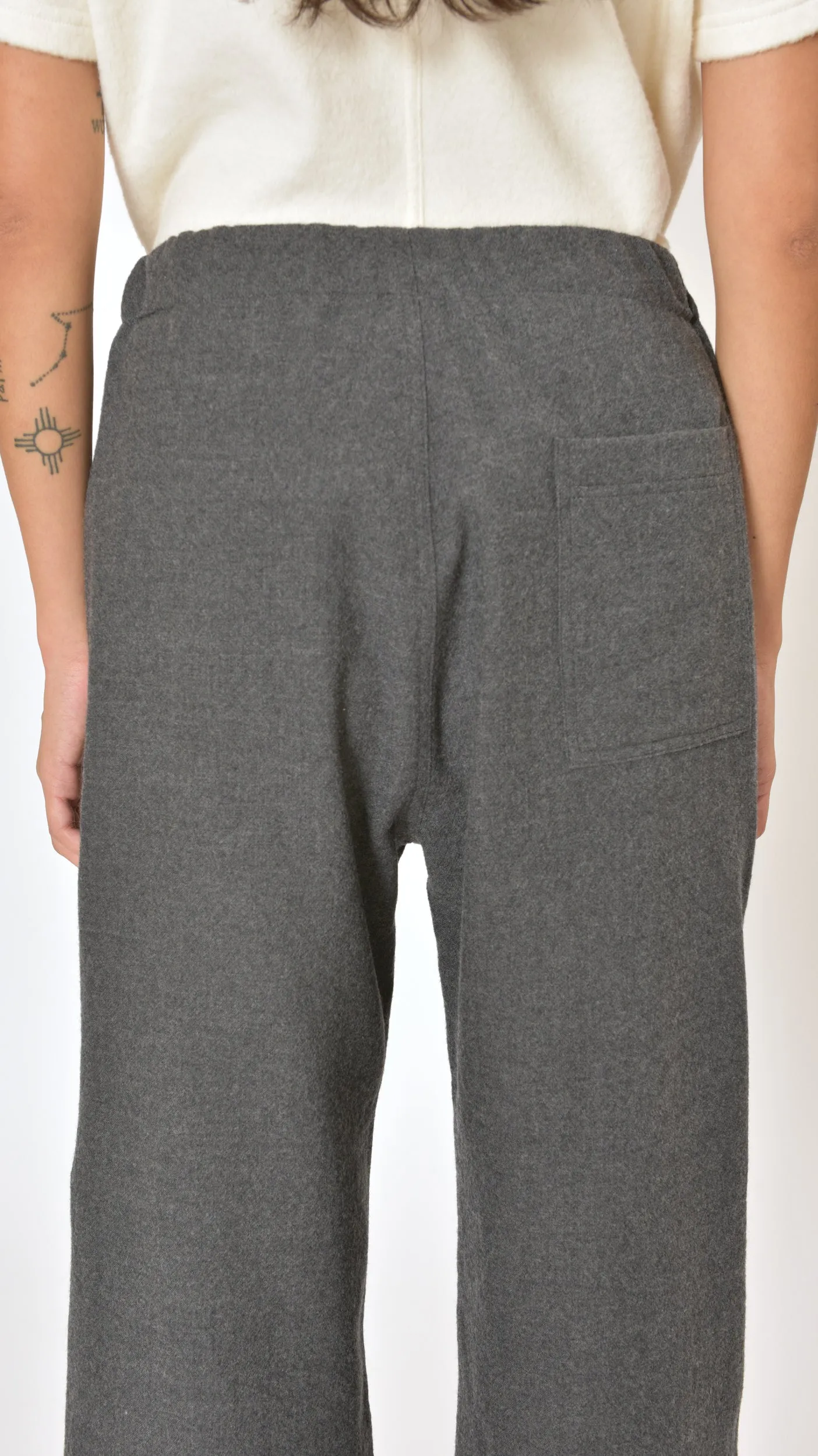 Pluto Wool Pants in Grey Melange