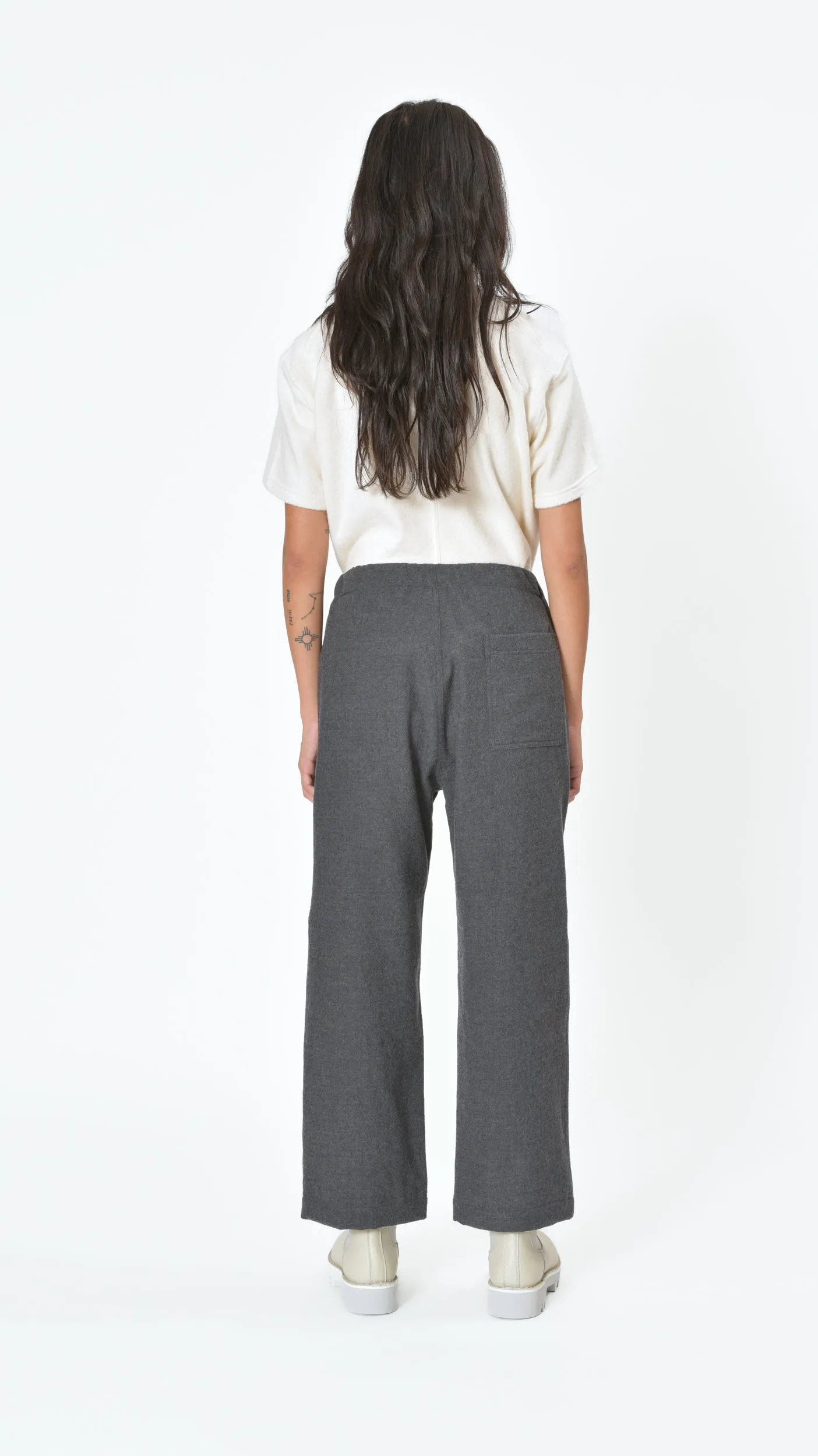 Pluto Wool Pants in Grey Melange