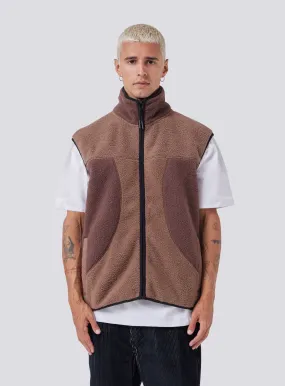 Polar Zip Vest Coffee