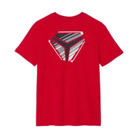 Polaris  Short Sleeve V-Neck T-Shirt Tee Soft Lightweight Comfortable Red