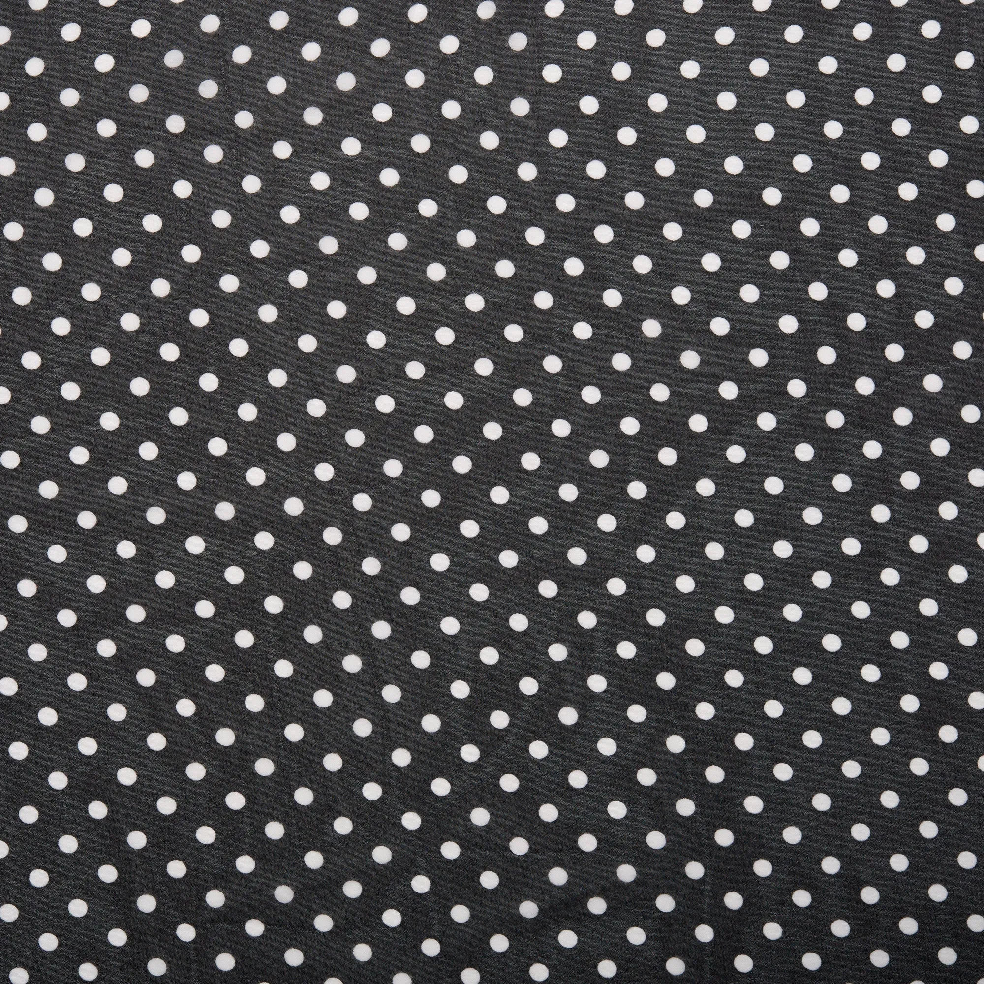 POLKA DOT Printed Polyester - Black