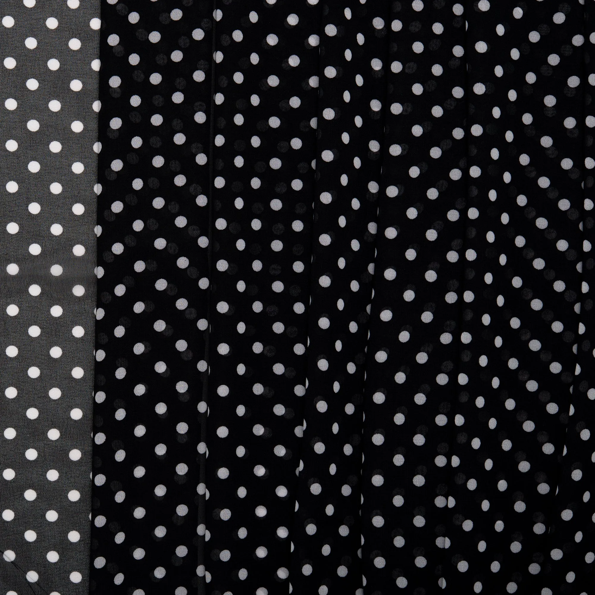 POLKA DOT Printed Polyester - Black