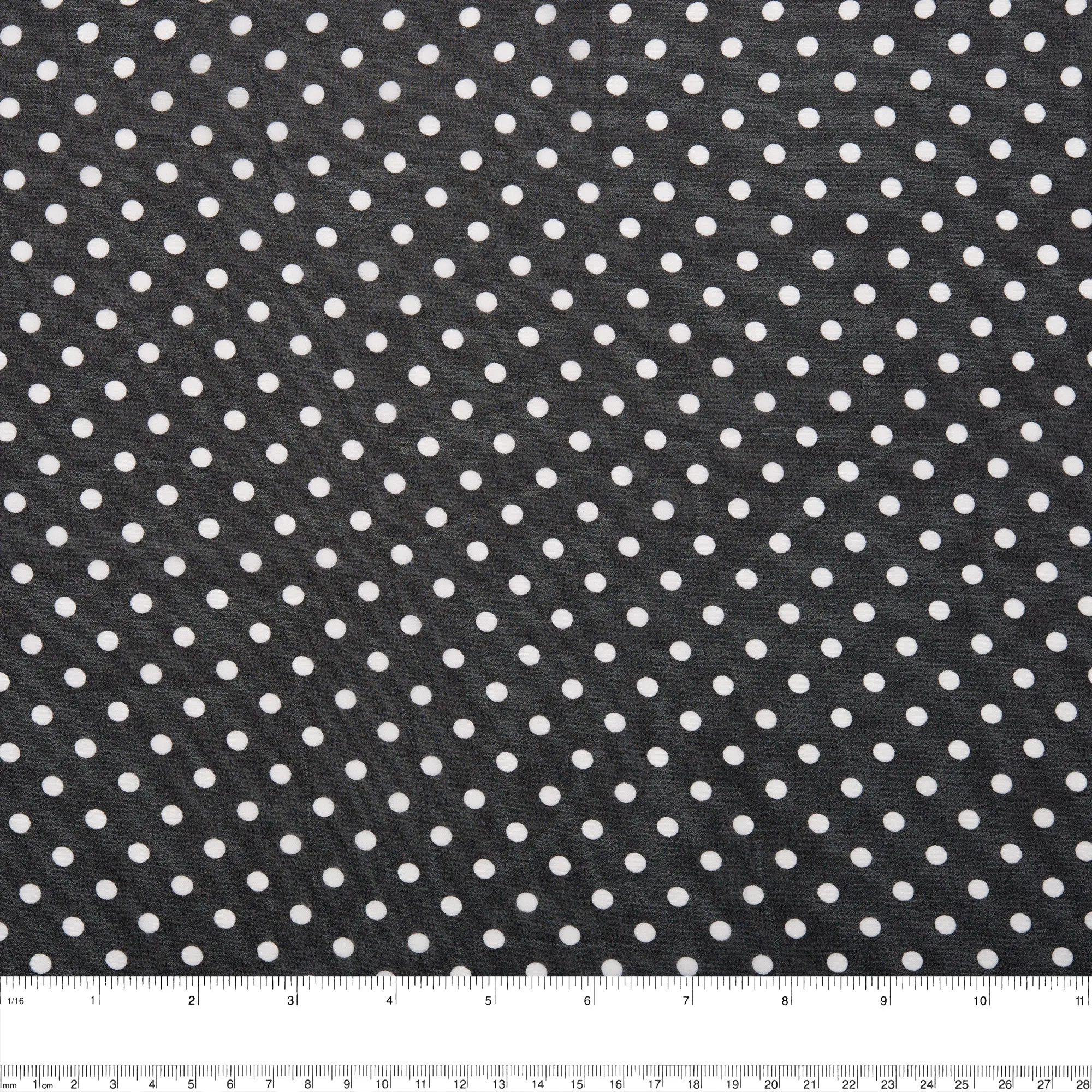 POLKA DOT Printed Polyester - Black