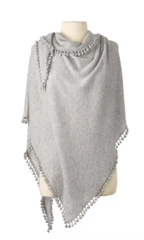 Pom Pom Triangle Wrap Birch