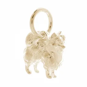 Pomeranian Solid Gold Dog Charm