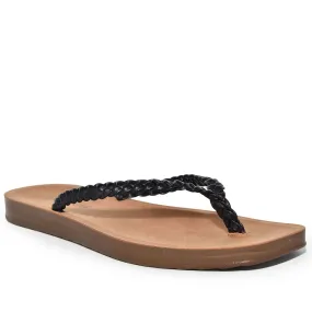 PONA-17 Braided Square Toe Thong Flip Flop Sandals