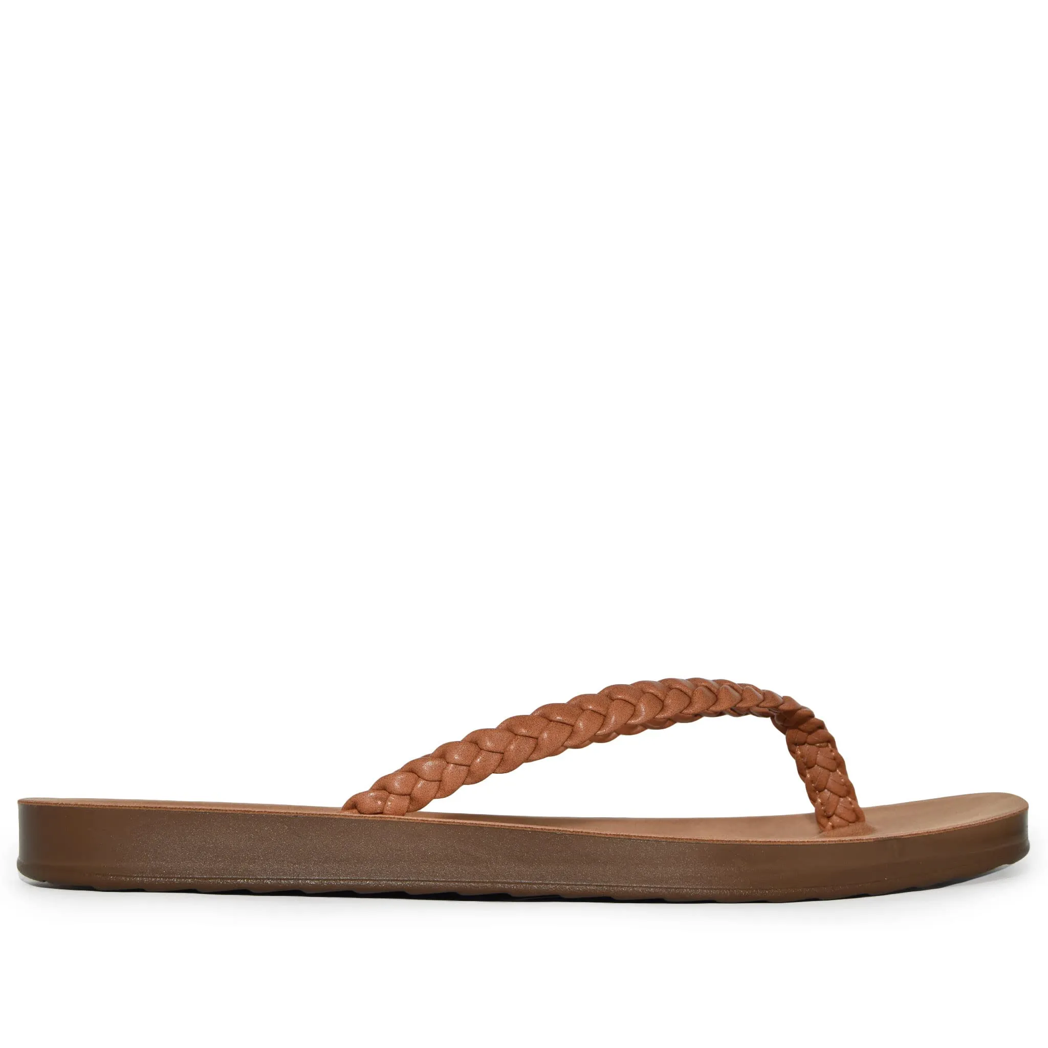 PONA-17 Braided Square Toe Thong Flip Flop Sandals