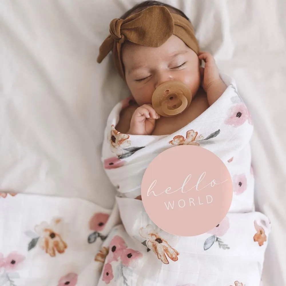 Poppy & Musk Pink Reversible Milestone Cards